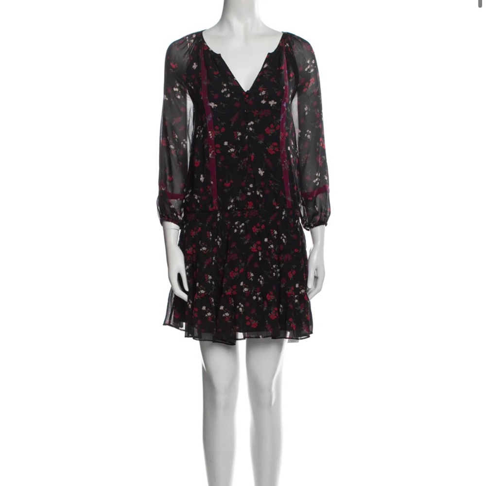 Joie Black Floral Dress L